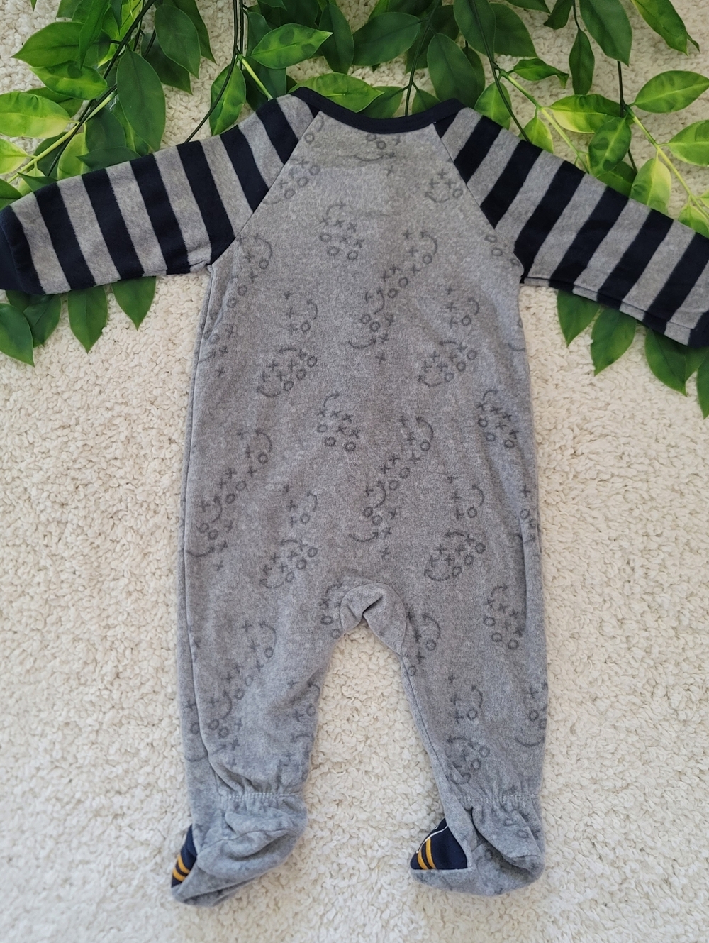 Baby Boy Football Sleeper (6-9 Months) - Picture 2 of 4